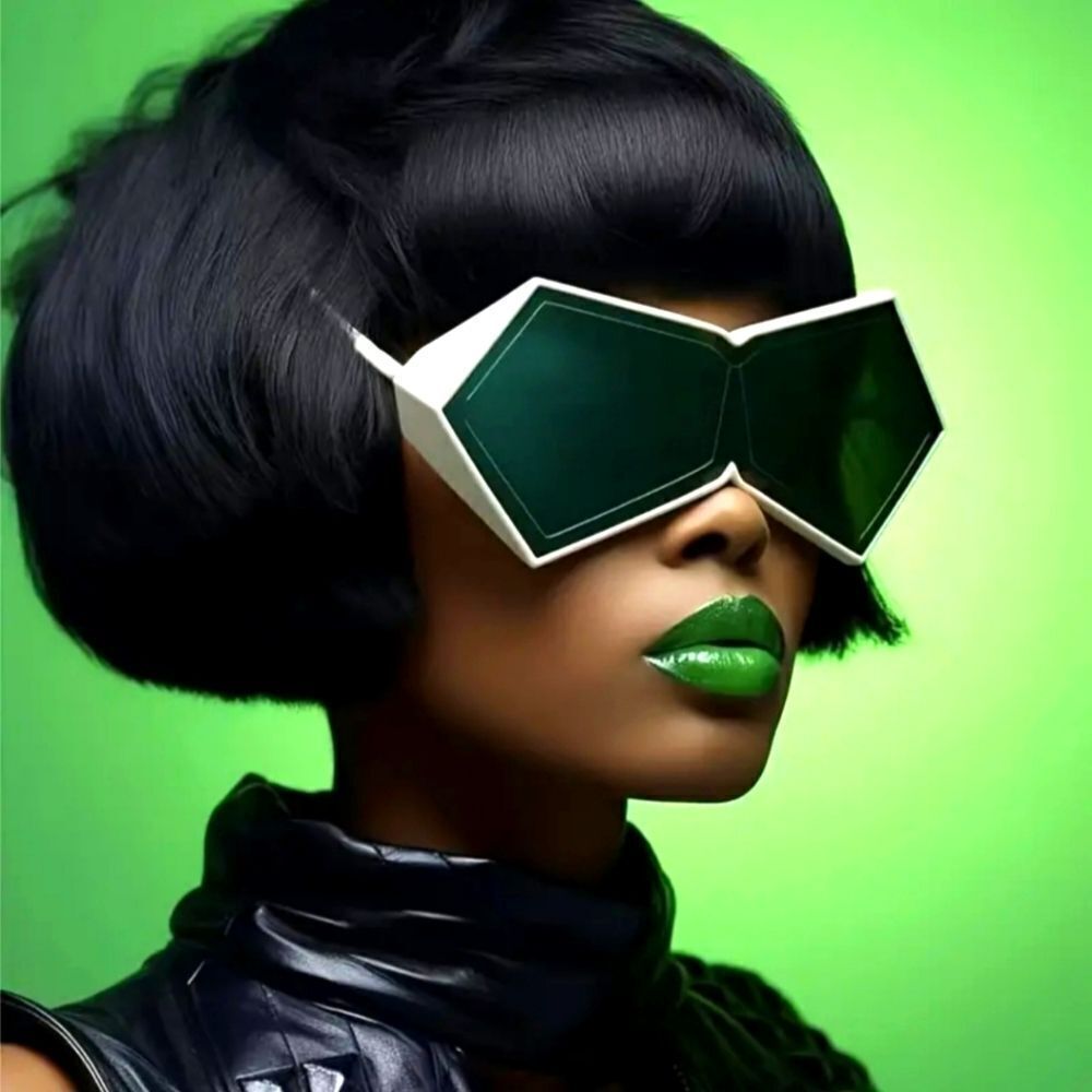 Futuristic dramatic oversized sunglasses NWT - image 3